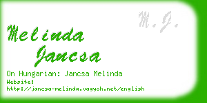 melinda jancsa business card